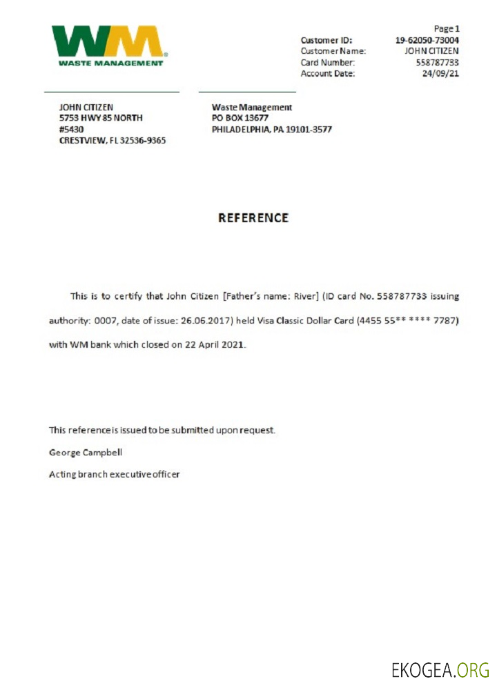 Référence USA , WM , closure